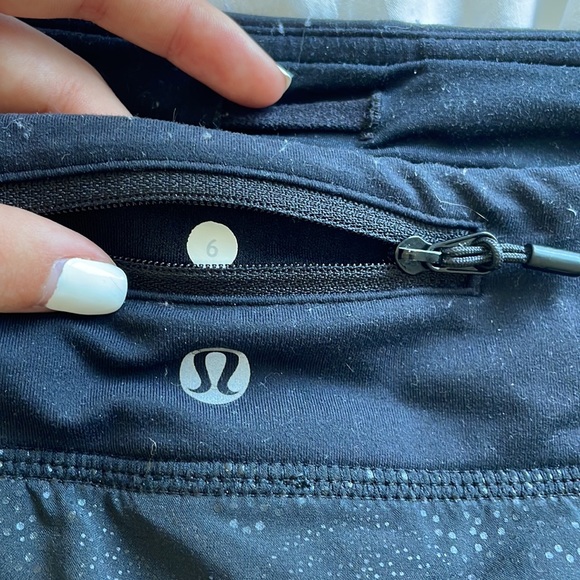 Black Lululemon athletic shorts - Picture 4 of 5